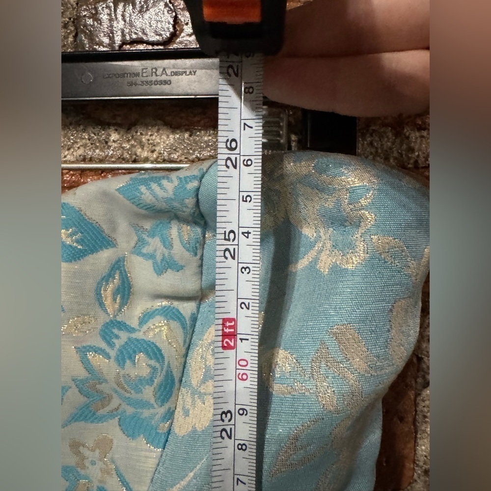 Kimchi Blue Strapless Dress with Jacquard Metallic Floral Pattern Size Medium - Picture 3 of 6